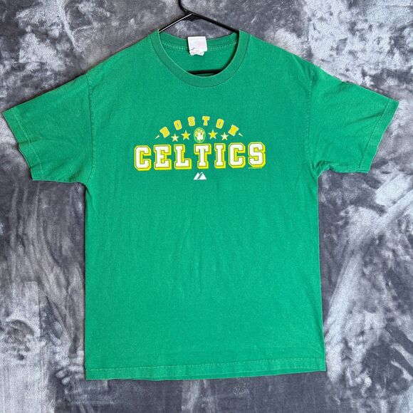 Vintage Y2K NBA Boston Celtics Tradition Short Sleeve Green T-Shirt Size Large - Picture 1 of 7